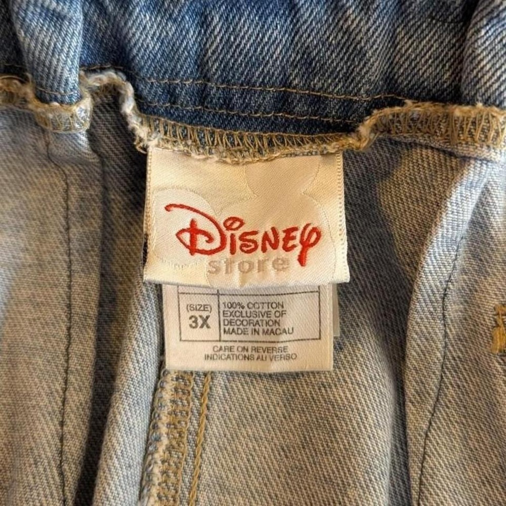 Vintage 90s Disney Store Mickey Mouse Embroidered Denim Midi Skirt Plus 3X - Picture 8 of 8